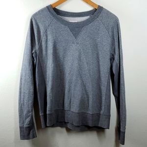 GAP Crewneck Long Sleeve Top Gray Medium